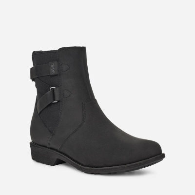 Teva Ellery Ankle WP Women's Black Boots CA98338 Canada Sale